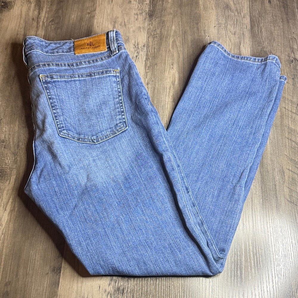 Ralph Lauren Black Label Mid Wash Straight Leg Jeans
